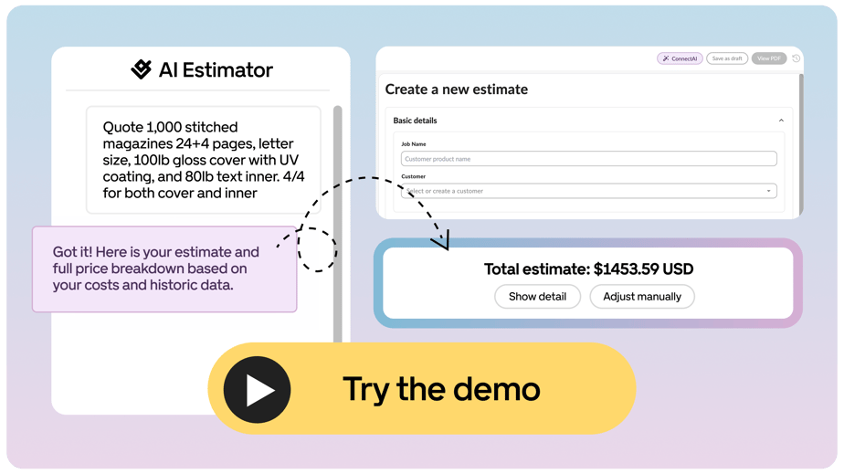 GelatoConnect - GelatoConnect AI Estimator: intelligent quoting built for commercial printers