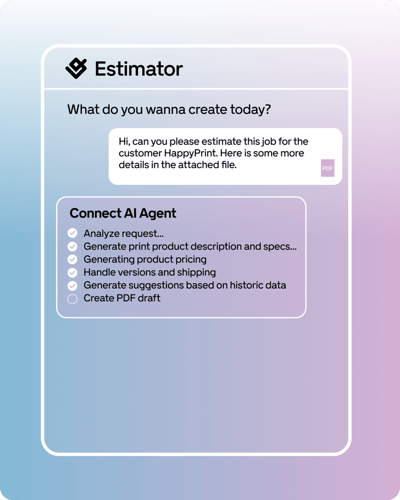 GelatoConnect Estimator: AI-powered quoting architecture for print