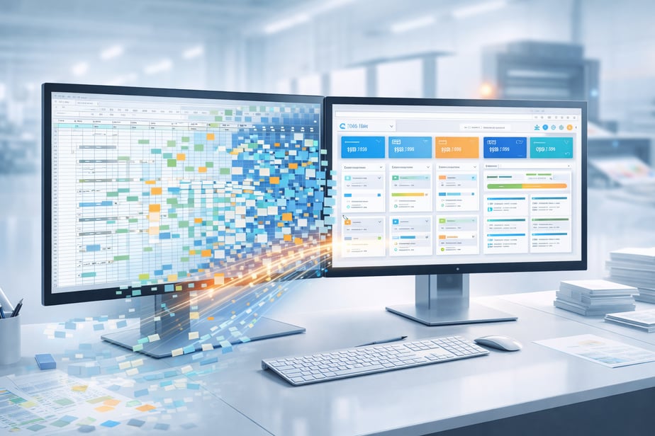 When to replace spreadsheets in a print shop