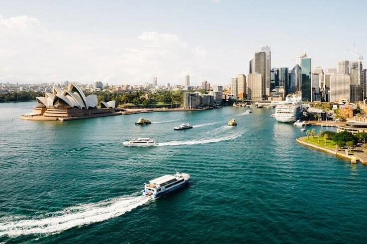 Sydney Opera House and harbour waterfront