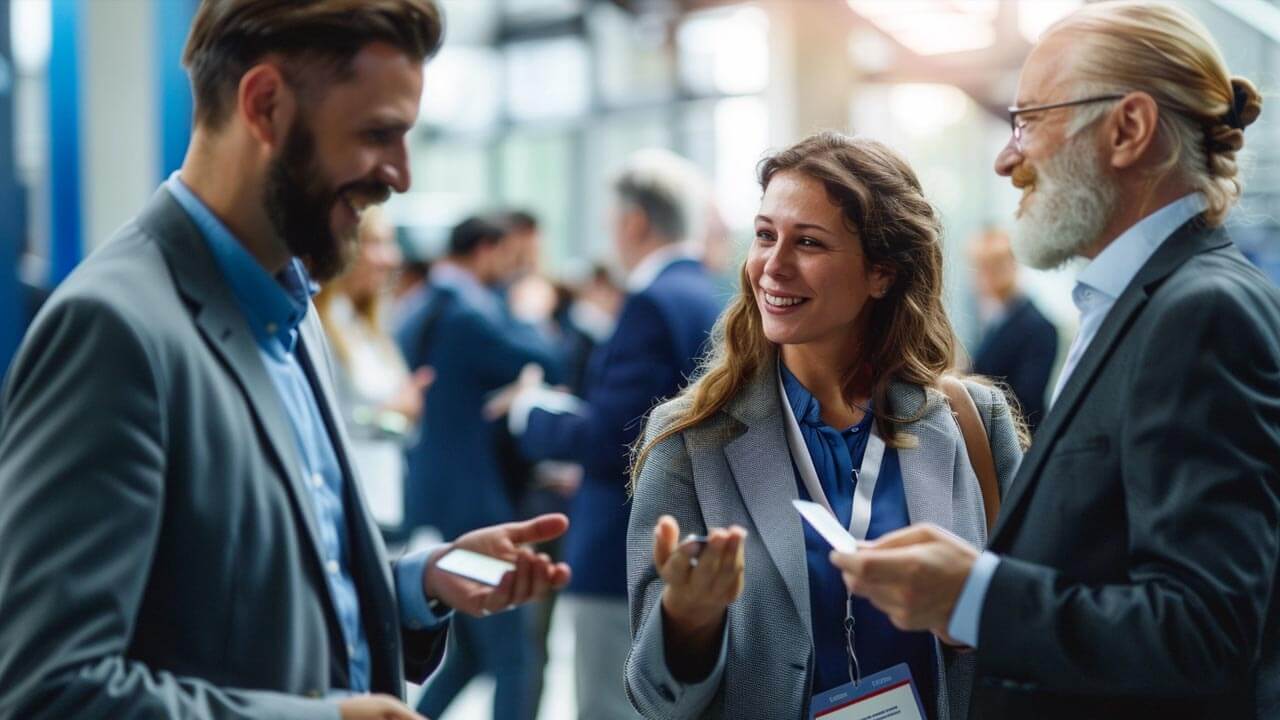 Engaged attendees networking