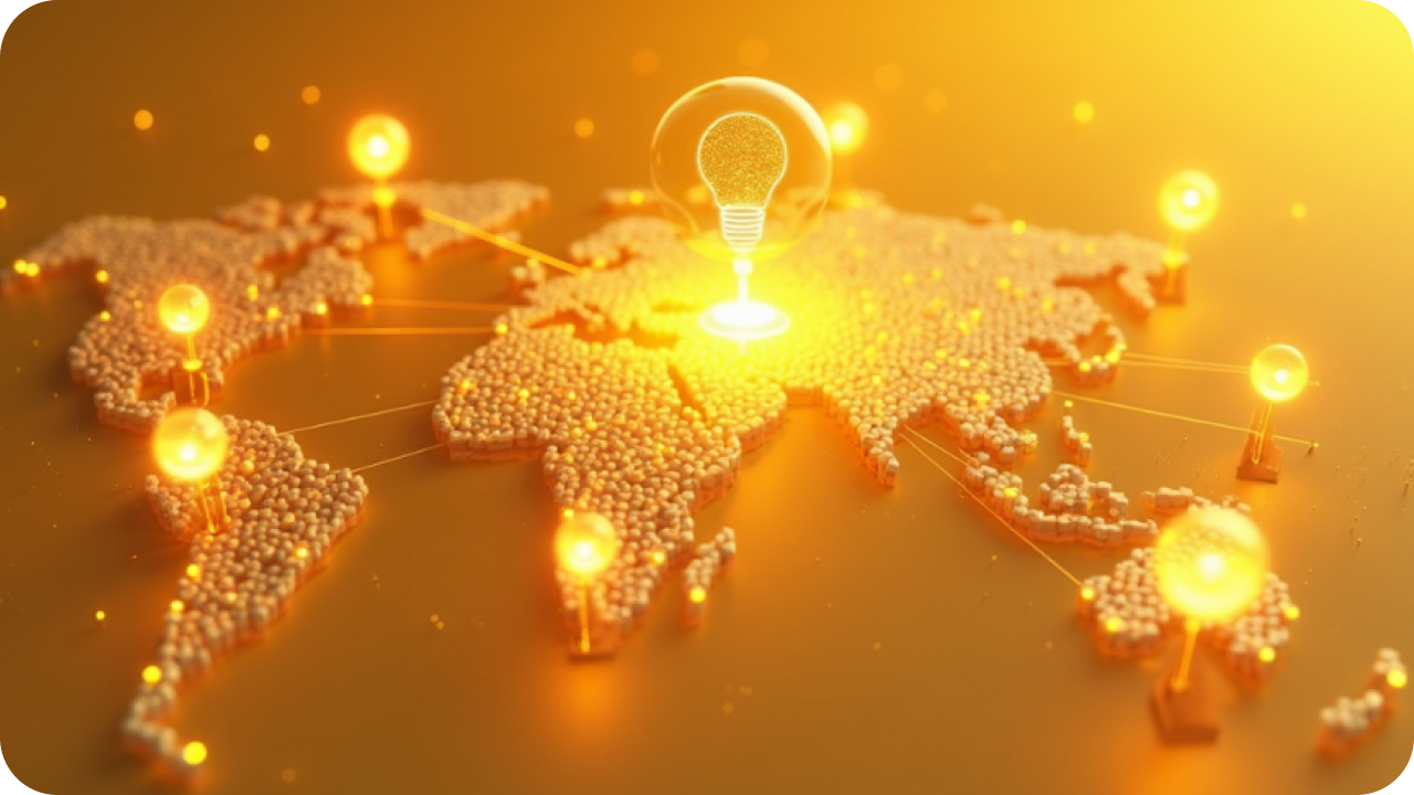 map visual showing global production