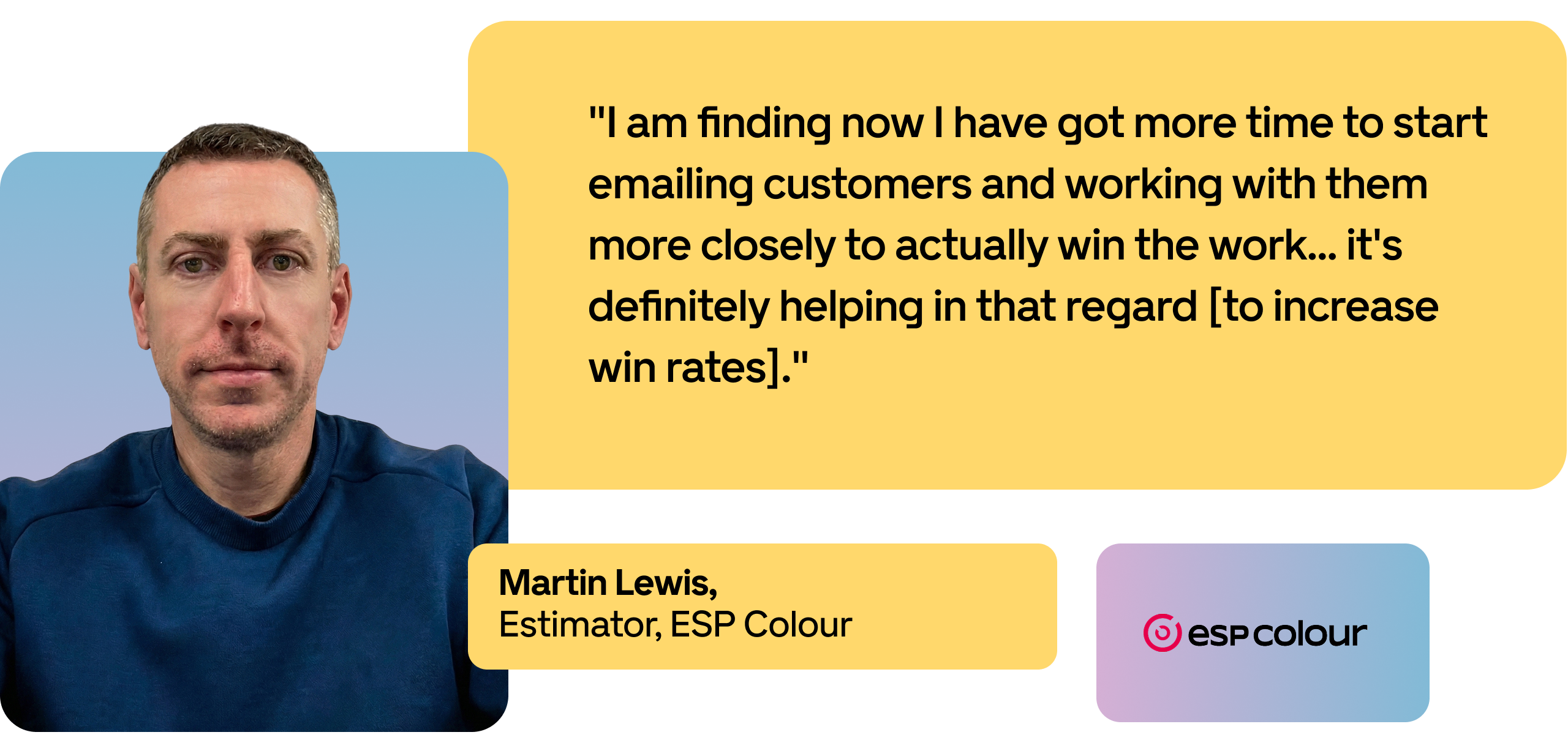 Martin Lewis, Senior Estimator at ESP Colour